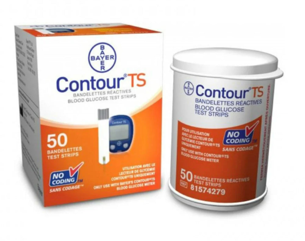 CONTOUR TS Blood Glucose Test Strips – شرائط قياس السكر كونتور TS لنتائج دقيقة وسريعة وسهلة الاستخدام لمتابعة مرضى السكري