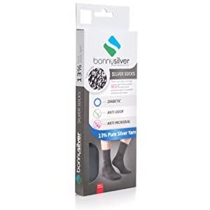 Bonny Silver Diabetic Socks – جوارب بوني سيلفر لمرضى السكري بألياف فضية مضادة للبكتيريا لحماية القدمين وتحسين الدورة الدموية