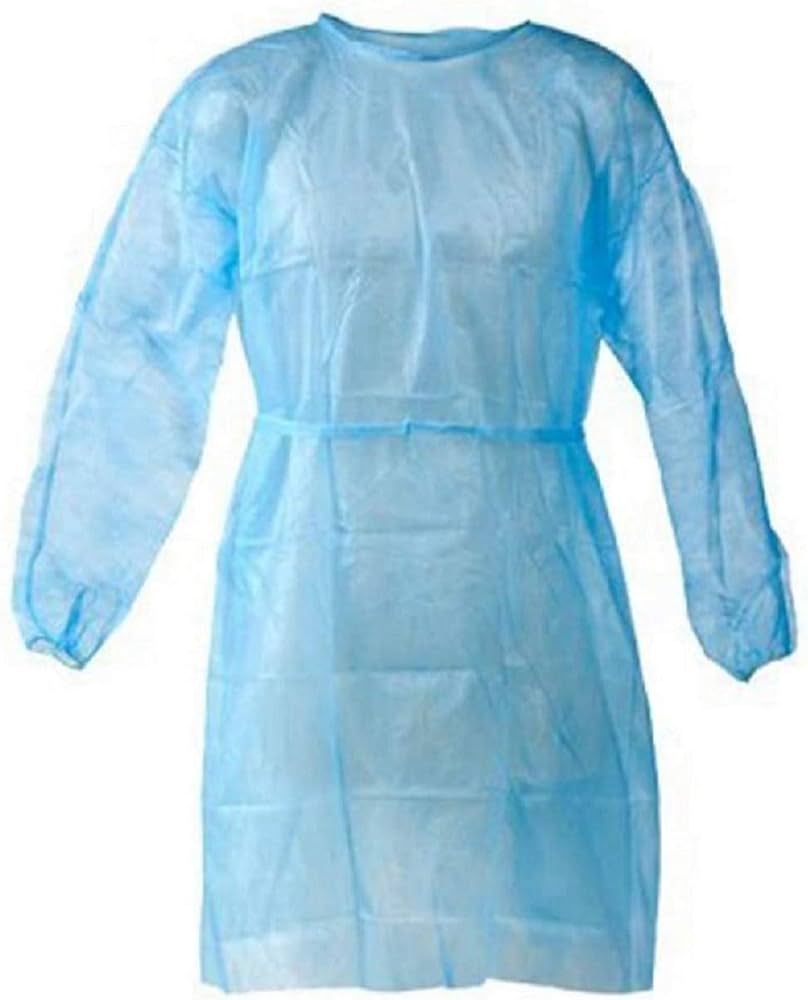 Isolation Gown Disposable – مريلة عزل طبية للاستخدام مرة واحدة توفر حماية كاملة ومريحة أثناء الفحص أو العمليات