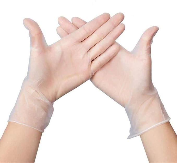 Disposable Vinyl Gloves Powder Free – قفازات فينيل طبية بدون بودرة مريحة وآمنة وخالية من اللاتكس للاستخدام الطبي والمنزلي