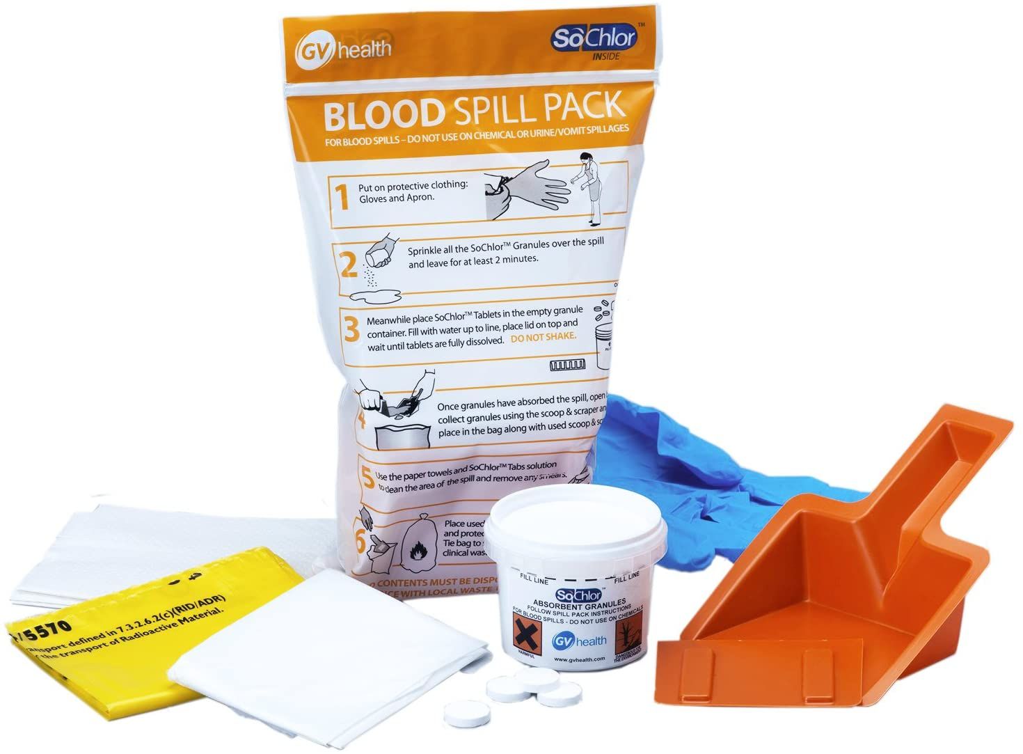 Biohazard Spill Kit – طقم تنظيف الانسكابات البيولوجية لتنظيف آمن وسريع في المستشفيات والمعامل