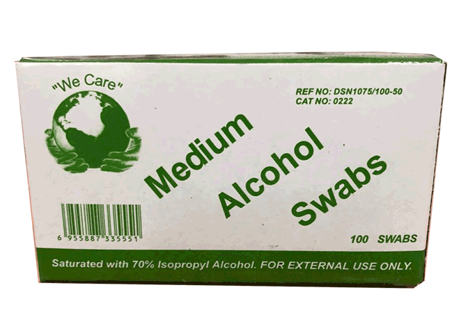Alcohol Swab KINMED – مناديل كحولية كينمد معقمة لتعقيم الجلد قبل الحقن والاستخدام الطبي الآمن