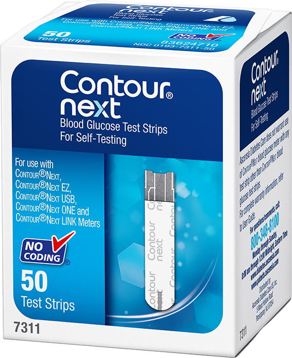 CONTOUR NEXT Blood Glucose Test Strips 50 pcs – شرائط قياس السكر كونتور نيكست لقراءات دقيقة وسهلة الاستخدام لمتابعة مرضى السكري