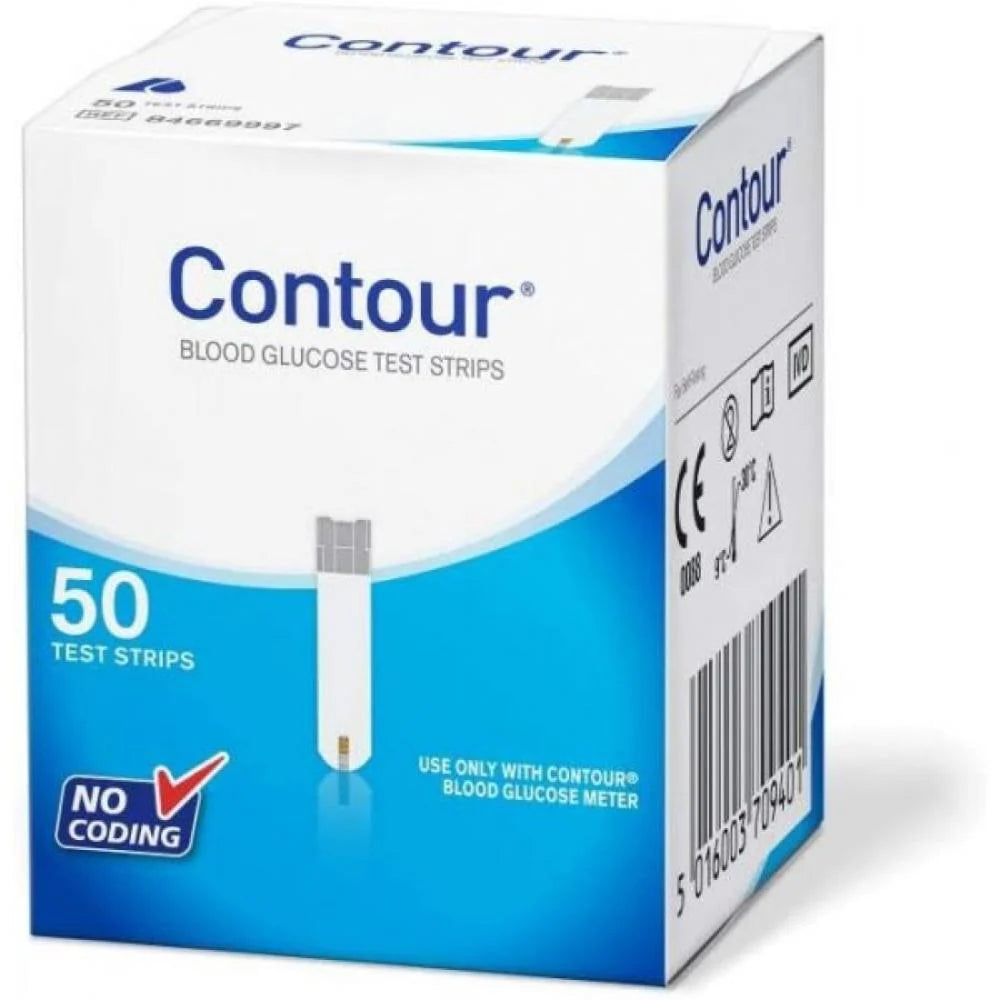 CONTOUR Blood Glucose Test Strips – شرائط قياس السكر كونتور لنتائج دقيقة وسريعة وسهلة الاستخدام