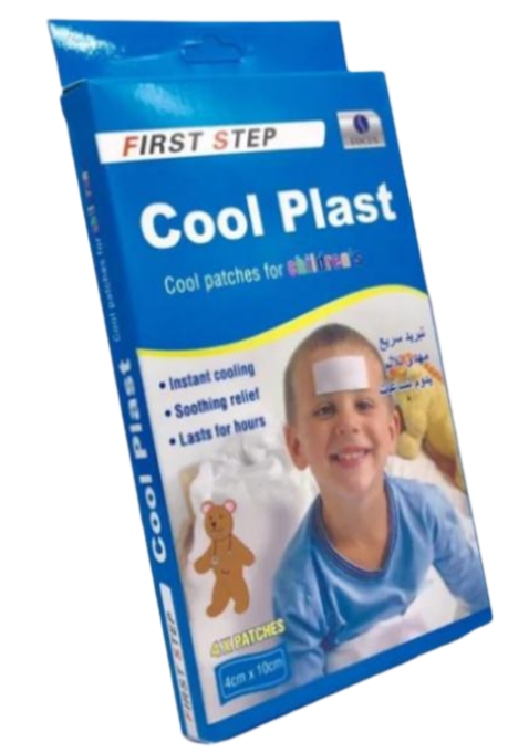 FIRST STEP Cool Patches for Children – لاصقات تبريد للأطفال من فيرست ستيب لتخفيف الحمى والصداع بطريقة آمنة ومريحة