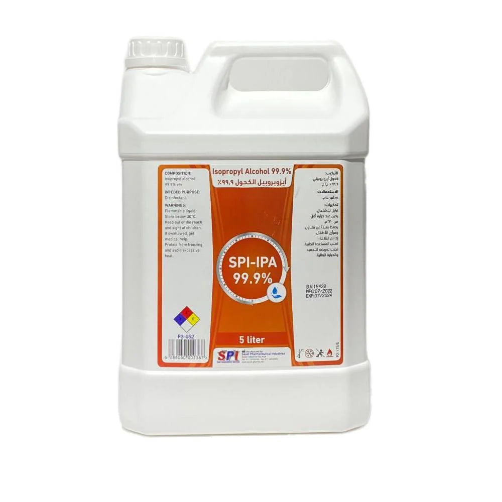 SPI IPA 99% Solution – محلول كحول أيزوبروبانول 99٪ من SPI للتعقيم والتنظيف الطبي السريع والفعال.