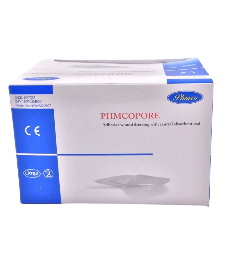 PHMCOPore adhesive wound dressing 6x7cm ضمادة لاصقة للجروح بي اتش ام سي بور ستة في سبعة