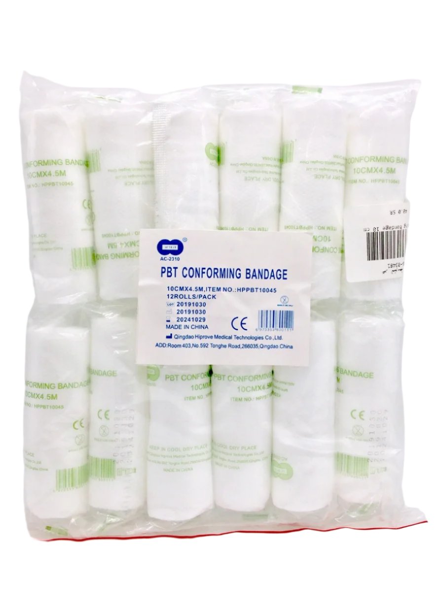Conforming Bandage PBT (12 pcs pack) – Conforming Bandage provides flexible and gentle compression for secure wound care. رباط ضاغط طبي PBT مرن وناعم لتضميد الجروح بأمان وراحة.