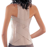 Conwell Spinal Brace with Back Pad – Spinal Brace with Back Pad offers firm back support and comfort for posture correction. دعامة ظهر مع وسادة دعم من كونول لتوفير الثبات والراحة أثناء تصحيح وضع العمود الفقري والتعافي.